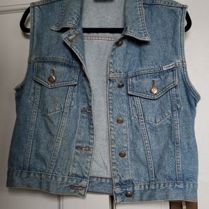 VINTAGE Bill bass sleeveless Jean Vest